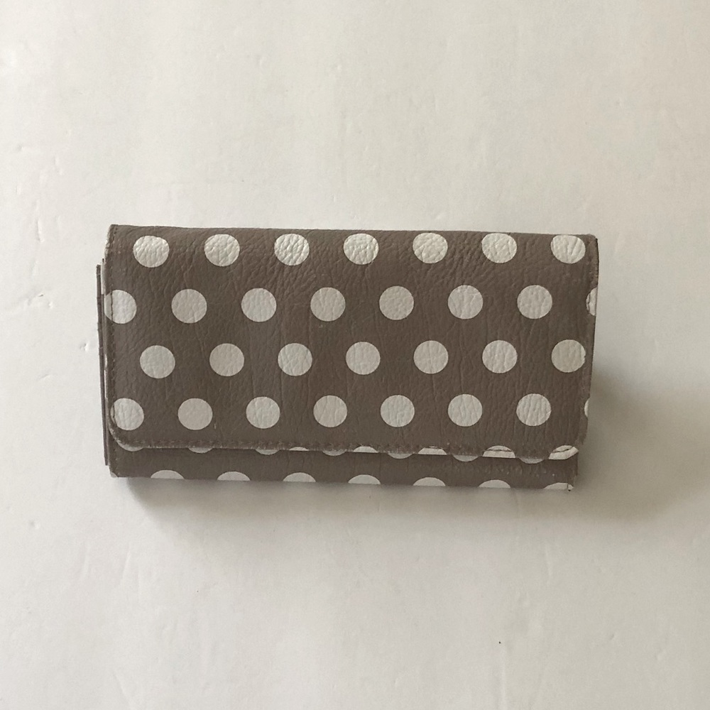 Beige & White Polka Dot Wallet